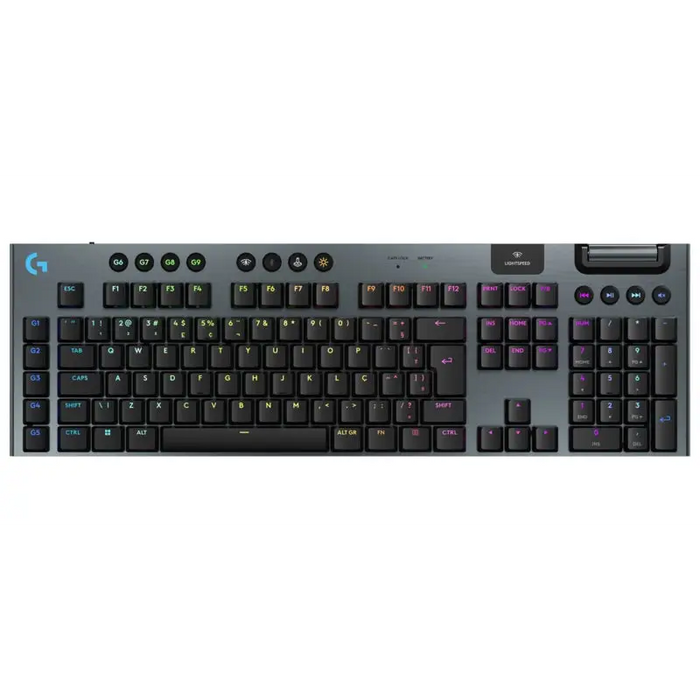 Logitech G915 X LIGHTSPEED Low-Profile Wireless Gaming Keyboard - Black US International Linear - Gaming