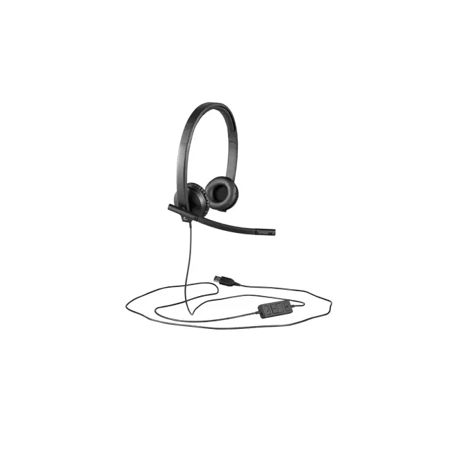 Logitech USB Headset H570e Stereo In-line Controls Echo Cancellation Noise-cancelling USB - Conference