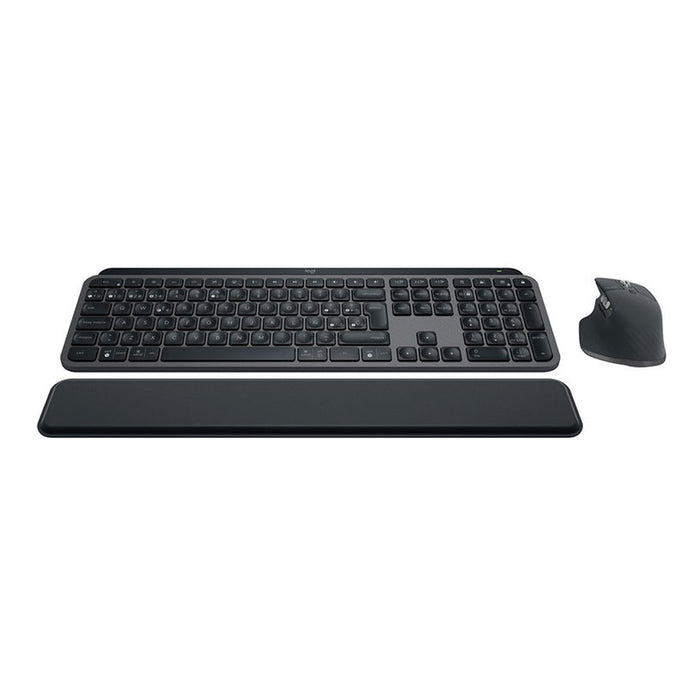 Logitech MX Keys S Combo Keyboard and Mouse Set, Wrist Rest, Black