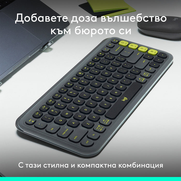 Keyboard Logitech POP ICON + MOUSE - GRAPHITE 920-013140