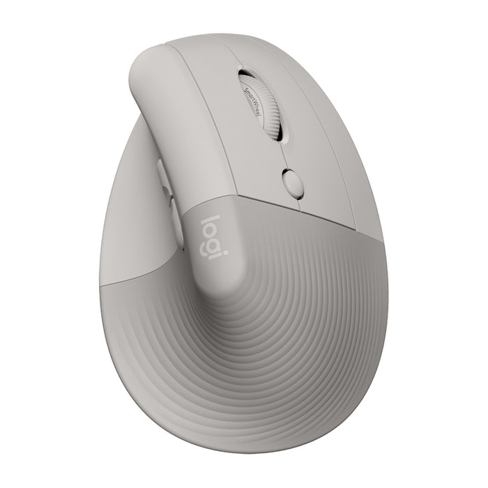 Wireless Mouse with Silent Buttons LOGITECH Vertical Ergonomic Mouse LIFT Sand 910-007771 Smartwheel, Multi device