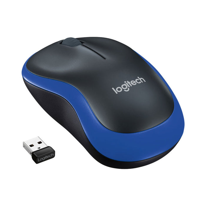 Wireless optical mouse LOGITECH M185, Blue, USB
