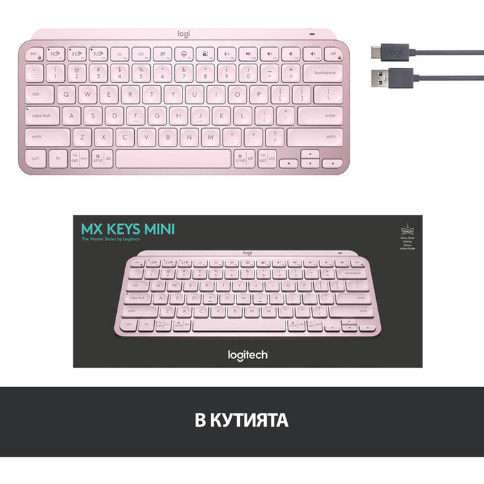 Keyboard LOGITECH MX Keys Mini Rose 920-010500 US International