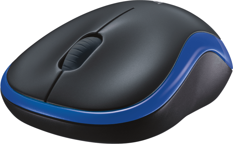 Wireless optical mouse LOGITECH M185, USB, Blue/Black