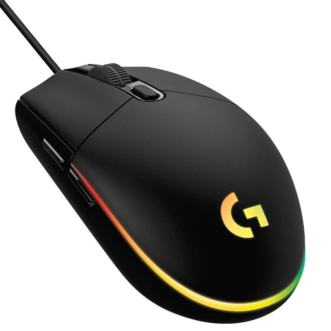 Logitech G203 Gaming Mouse, Optical (8000 dpi), USB, RGB, Black