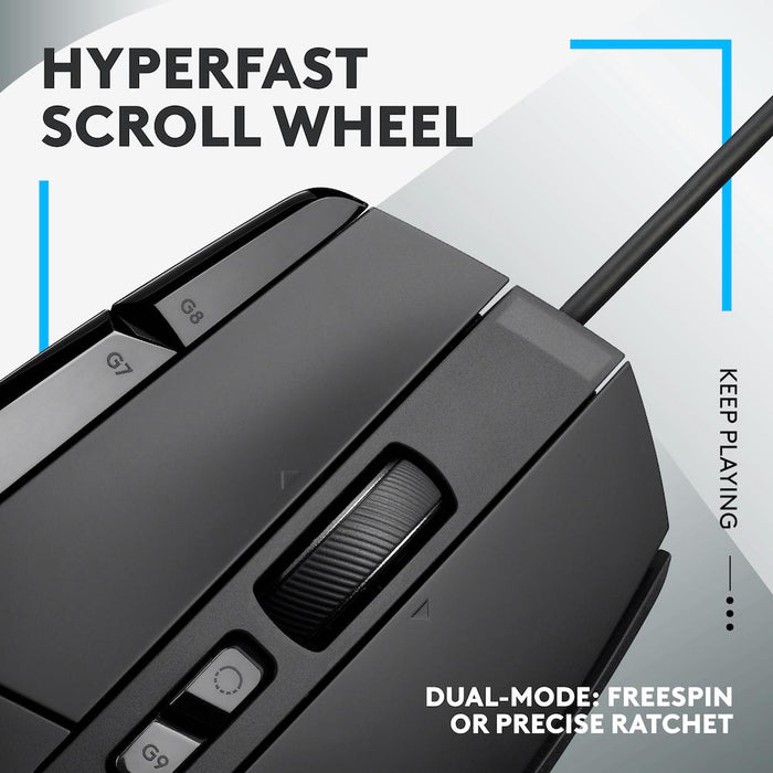 Logitech Gaming Mouse, G502 X, Optical, Wired, USB, Black