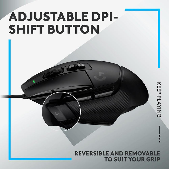 Logitech Gaming Mouse, G502 X, Optical, Wired, USB, Black