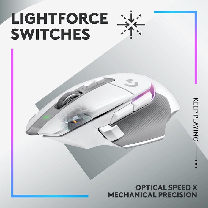 Logitech G502 X Plus White Lightsync RGB Gaming Mouse