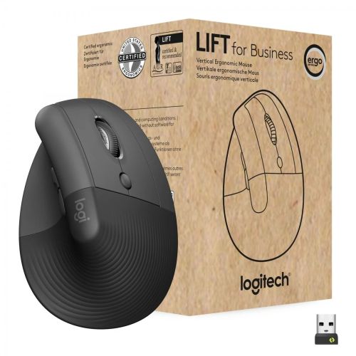 Logitech Mouse Vertical Wireless Lift Ergonomic, 40000 DPI, Black EU (910-006494)