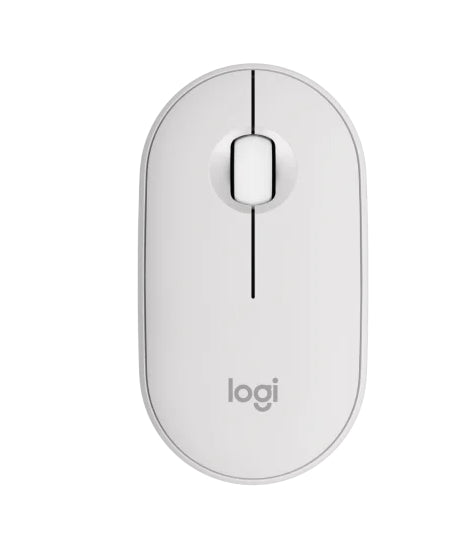 Logitech Pebble Mouse 2 M350s - TONAL WHITE - BT - N/A - EMEA-808 - DONGLELESS