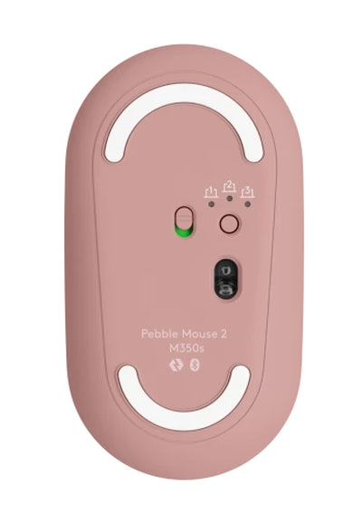 Logitech Pebble Mouse 2 M350s - TONAL ROSE - BT - N/A - EMEA-808 - DONGLELESS