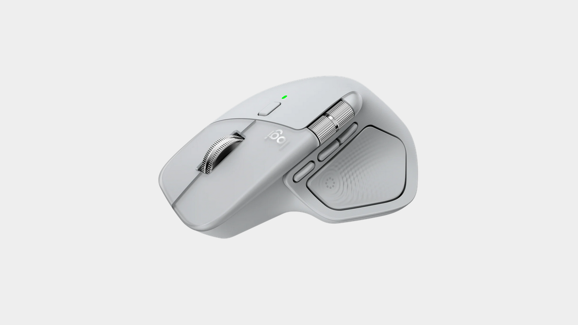 Wireless laser mouse LOGITECH MX MASTER 4 Pale Gray