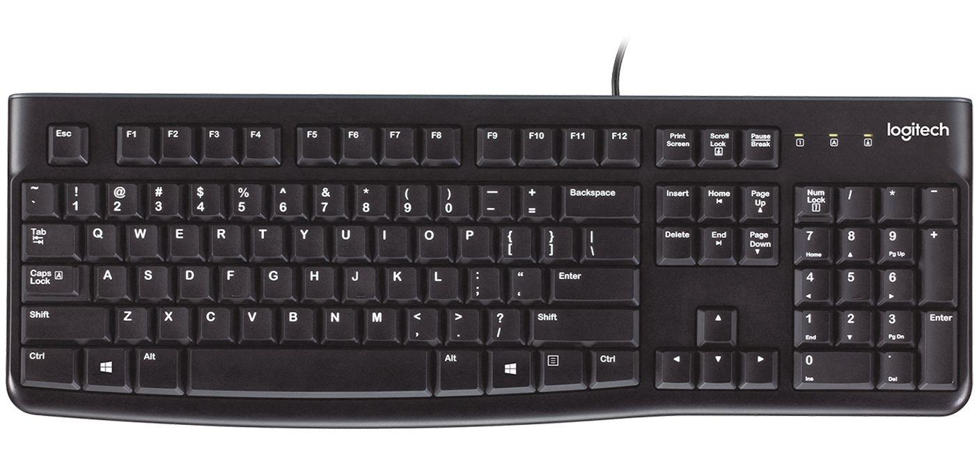 Standard keyboard Logitech K120, US, retail packaging