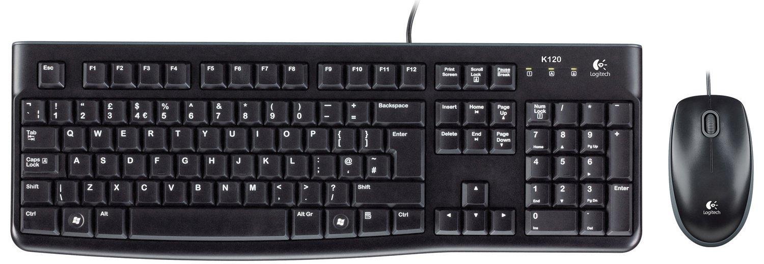 Logitech MK120 Keyboard and Mouse Combo, Black