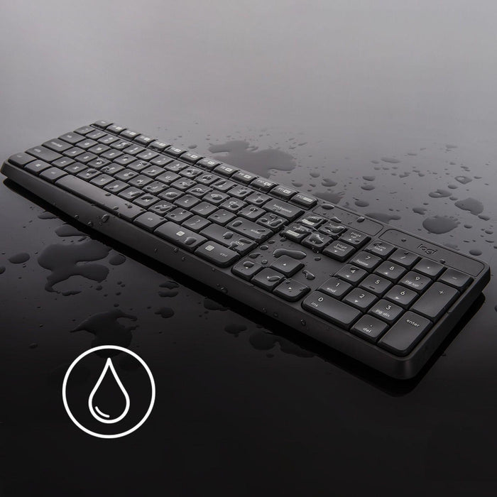 Logitech MK235 Wireless Keyboard and Mouse Combo, Black