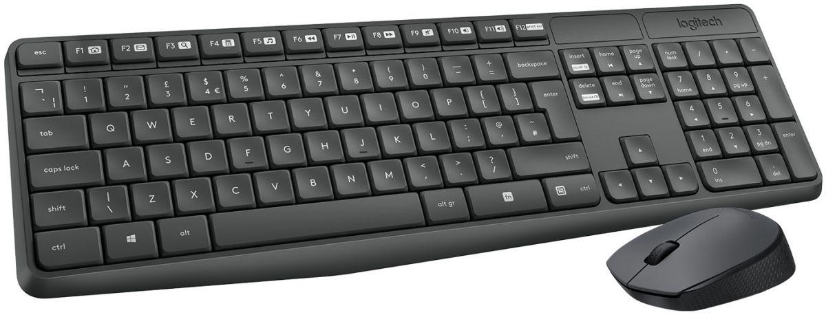 Logitech MK235 Wireless Keyboard and Mouse Combo, Black