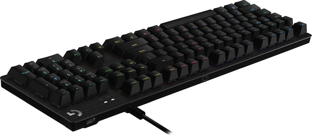 Logitech G512 Keyboard, GX Blue Clicky, Lightsync RGB, USB Passthrough Data/Power, Alumium Alloy, Game Mode, Black Carbon