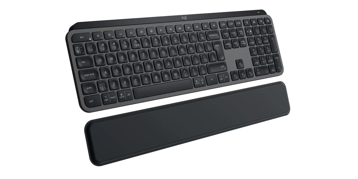 Keyboard Logitech MX Keys S, Bluetooth, Illuminated, Wrist Rest, Black