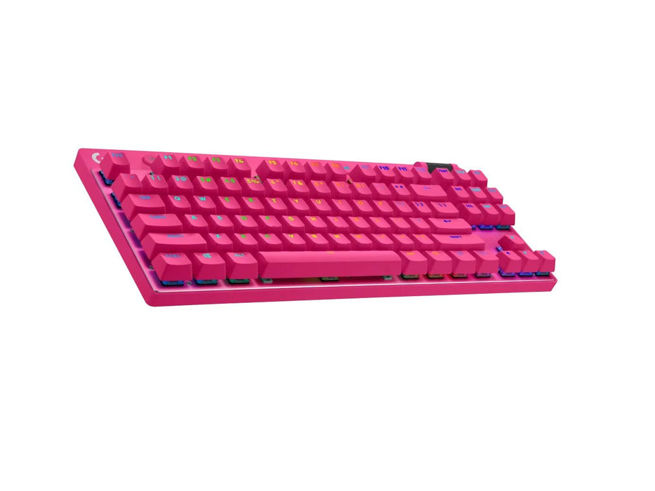 Logitech G Pro X TKL Lightspeed Tactile Switch Mechanical Gaming Keyboard, Magenta