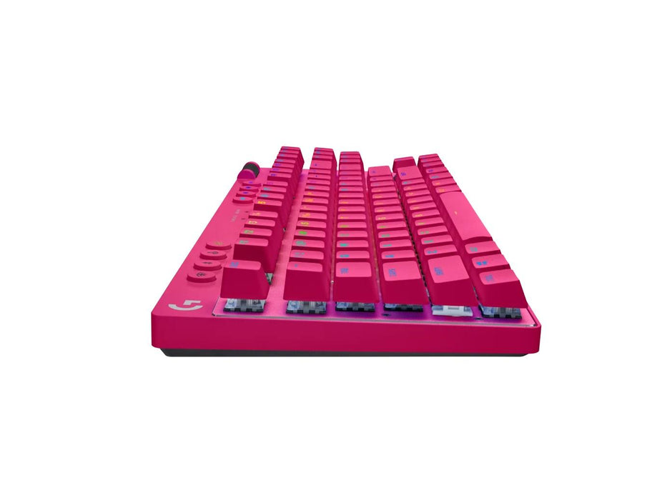 Logitech G Pro X TKL Lightspeed Tactile Switch Gaming Mechanical Keyboard, Magenta