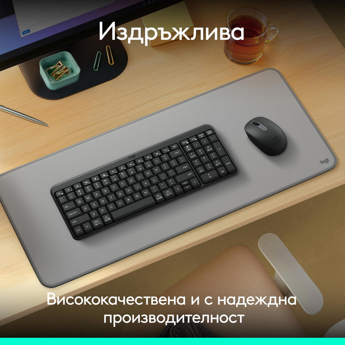 Logitech K250 Graphite Wireless Keyboard - Cyrillic