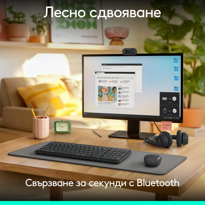 Logitech MK250 Graphite Wireless Keyboard - Cyrillic