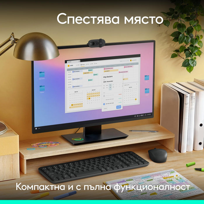 Logitech MK250 Graphite Wireless Keyboard - Cyrillic