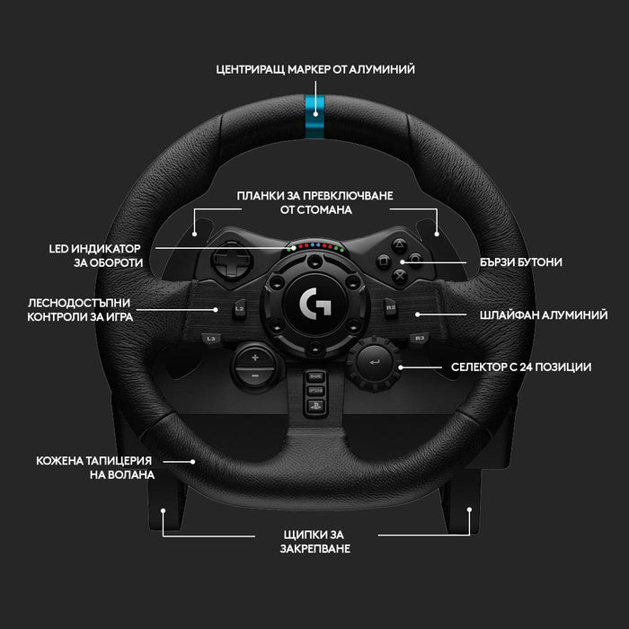 Logitech G923 Sim Racing Wheel, PS4, PS5, PC