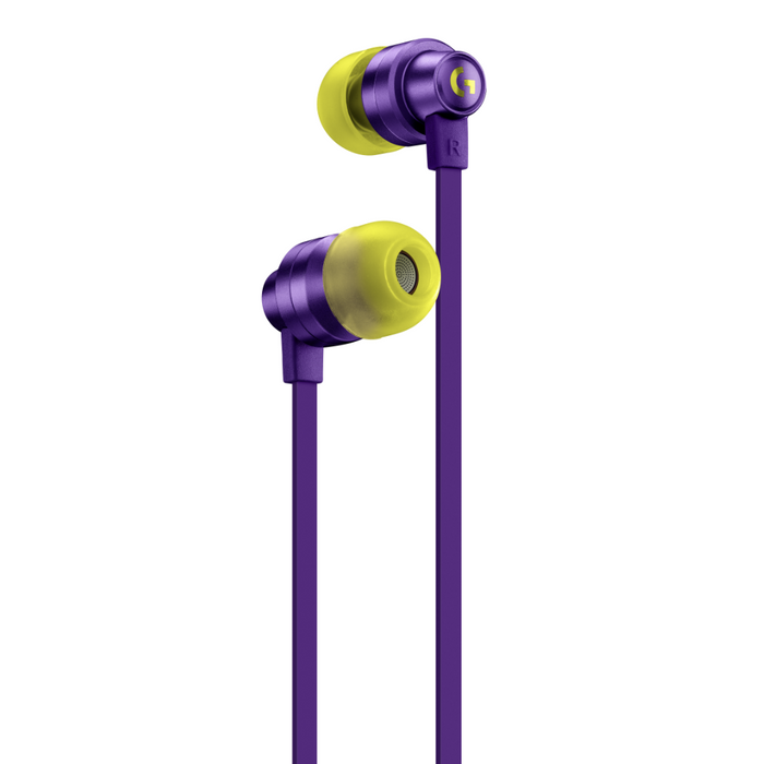 Gaming headset with microphone Logitech G333 In-ear 3.5 mm + USB-C adapter, plugs wired, purple