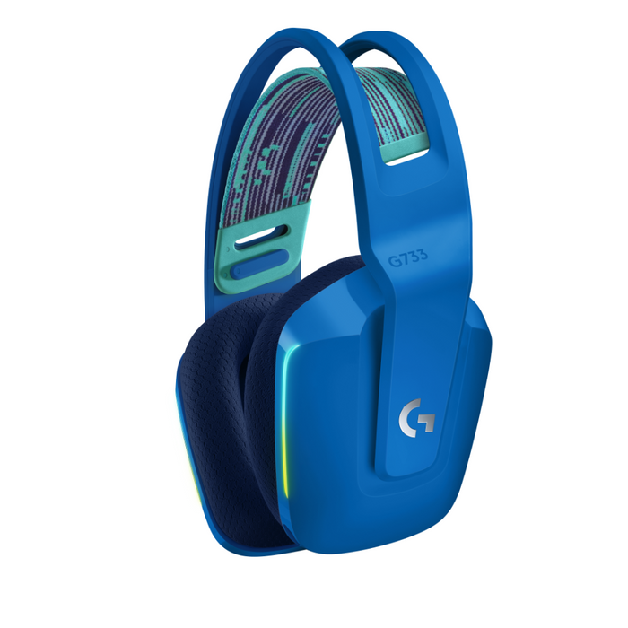 Gaming headset Logitech G733 Blue Lightspeed Wireless RGB, Microphone, Blue