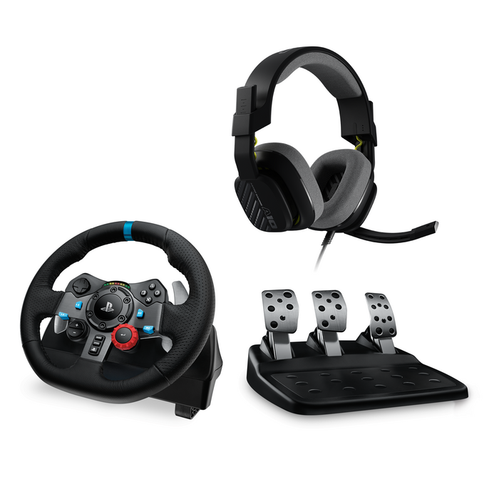 Logitech Driving Force G29 PS3/PS4/PS5/PC steering wheel bundled with Astro A10 gaming headset
