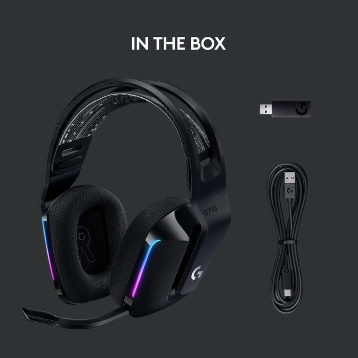Gaming headset Logitech G733 Lightspeed Wireless RGB, Microphone, Black