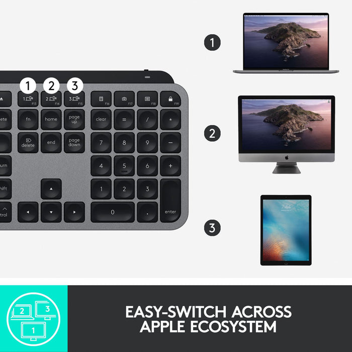 Keyboard LOGITECH MX KEYS MAC GR 920-009558 US International