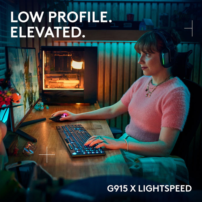 Logitech G915X Lightspeed Wireless Mechanical Gaming Keyboard - Tactile Switch