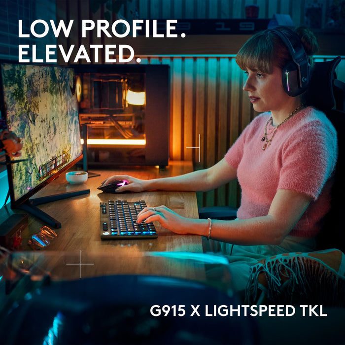 Logitech G915X Lightspeed TKL Wireless Mechanical Gaming Keyboard - Linear Switch