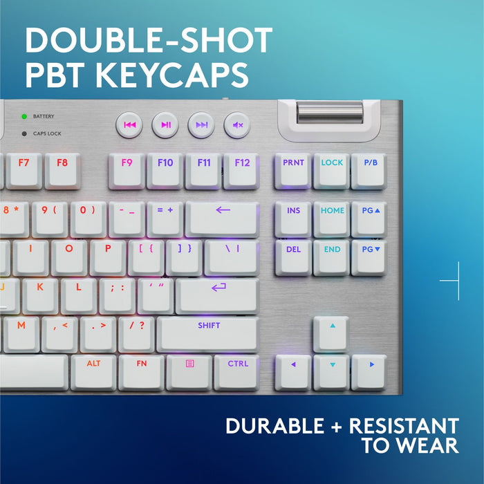 Logitech G915X White Lightspeed TKL Wireless Mechanical Gaming Keyboard - GL Tactile Switch