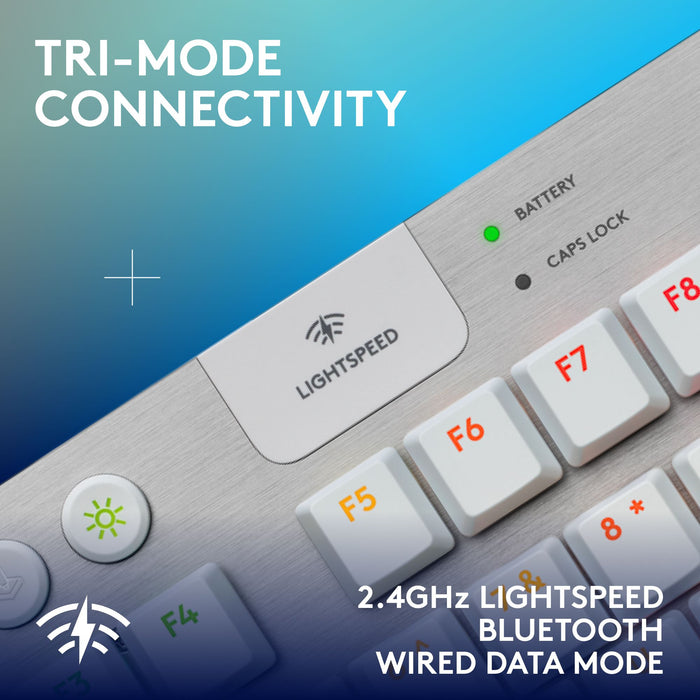 Logitech G915X White Lightspeed TKL Wireless Mechanical Gaming Keyboard - GL Tactile Switch