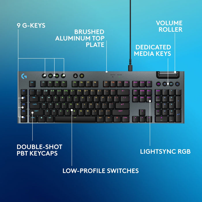 Logitech G915 X Low Profile Wired Gaming Keyboard - BLACK - US INT`L - EMEA28i-935