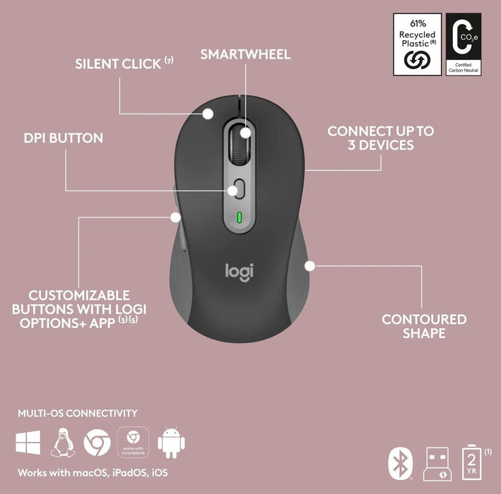 Logitech Signature Slim Combo MK950 - USINTL Graphite