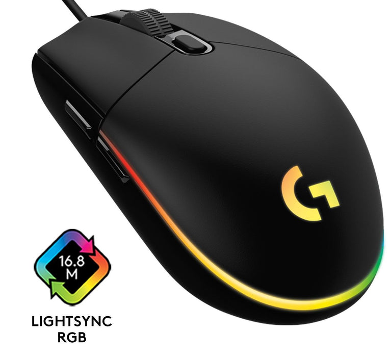 Logitech G102 LightSync Gaming Mouse, RGB, Optical, Wired, USB
