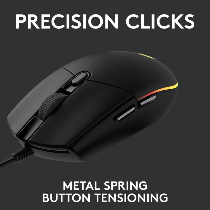 Logitech G102 LightSync Gaming Mouse, RGB, Optical, Wired, USB
