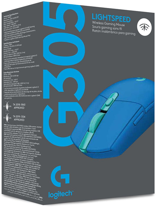 Logitech G305 Blue Lightspeed Wireless Gaming Mouse Blue