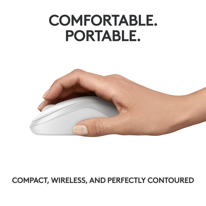 Wireless optical mouse LOGITECH M240, Off-White