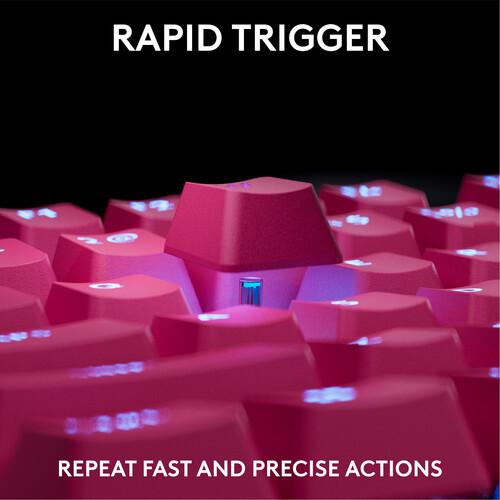 Gaming mechanical keyboard Logitech G Pro X RAPID TKL, Magnetic Analog Switch, Magenta