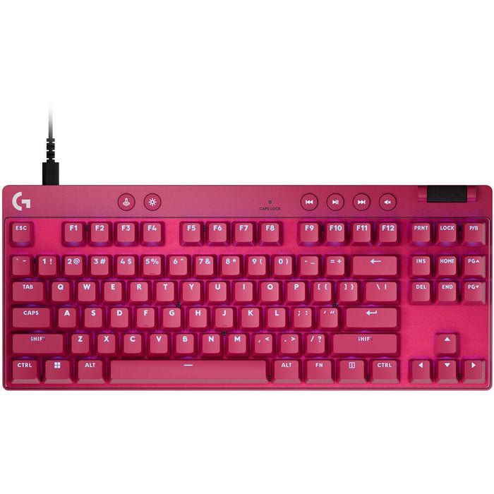 Gaming mechanical keyboard Logitech G Pro X RAPID TKL, Magnetic Analog Switch, Magenta