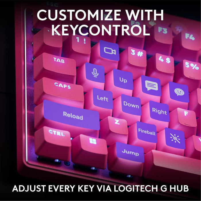 Gaming mechanical keyboard Logitech G Pro X RAPID TKL, Magnetic Analog Switch, Magenta