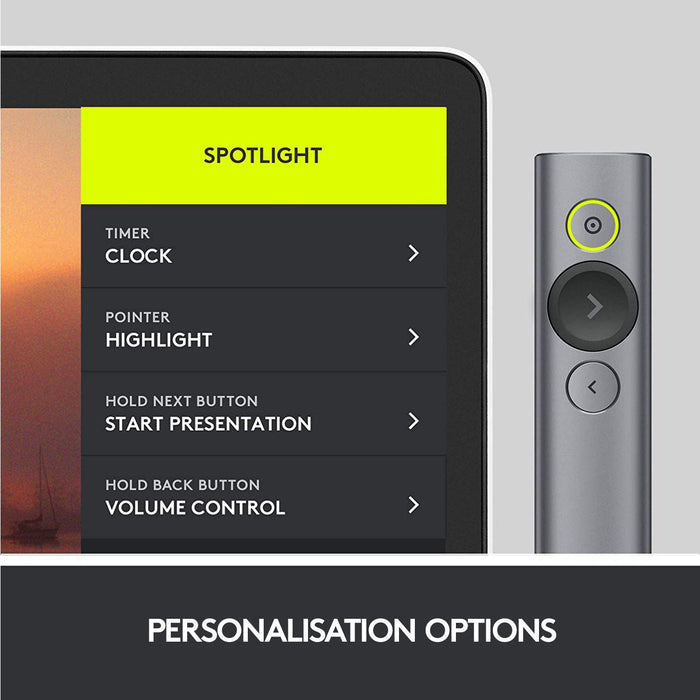 Logitech Spotlight Presentation Remote - Slate