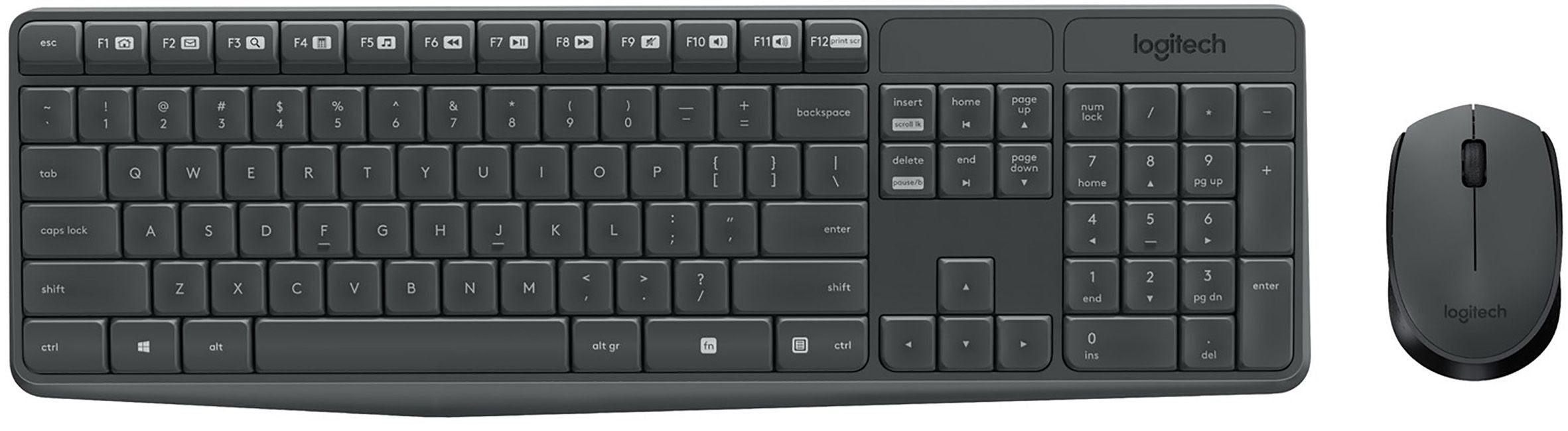 Logitech MK235 Wireless Keyboard and Mouse Combo, Black