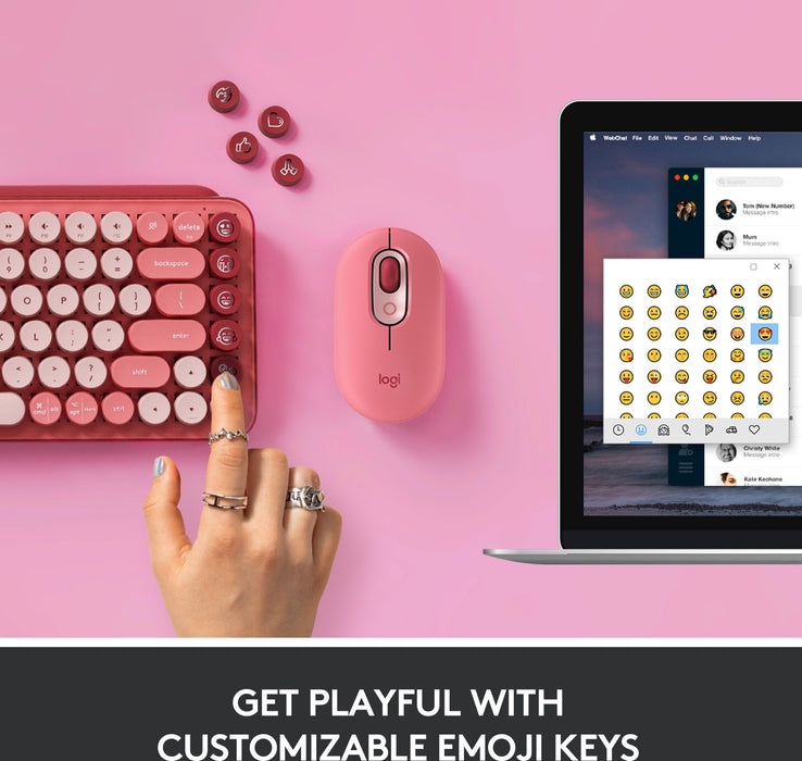 Keyboard LOGITECH POP KEYS ROSE 920-010737