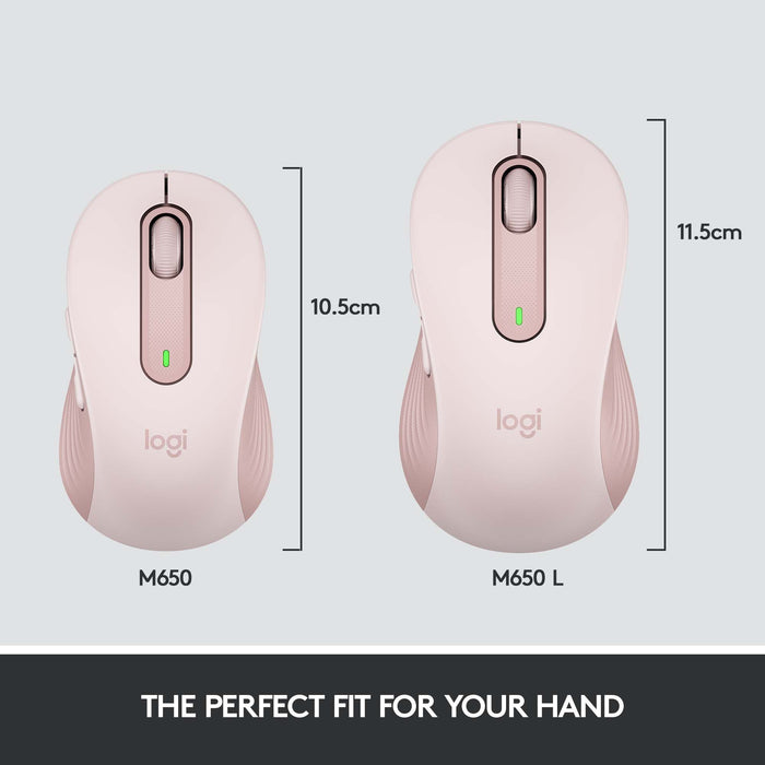 Logitech Signature M650 Wireless Mouse - ROSE - EMEA